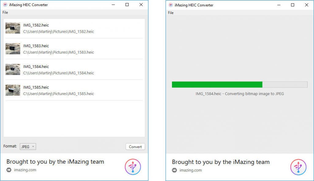 iMazing HEIC photos converter